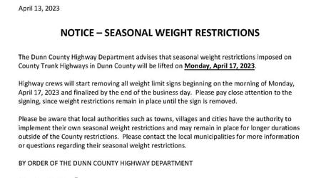 Road Ban Document