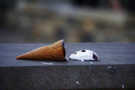 Dropped ice cream cone