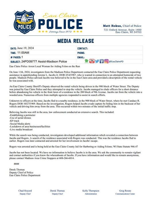 Police Press Release