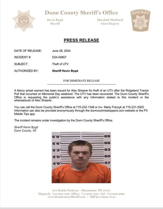 Sheriff press release