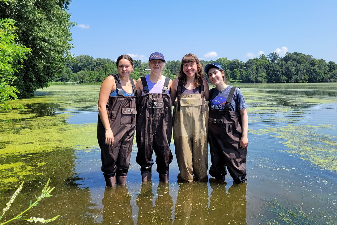 LAKES students Olivia Franklin, Lara Erickson, Jennifer Kahn and Maya Hoffman.