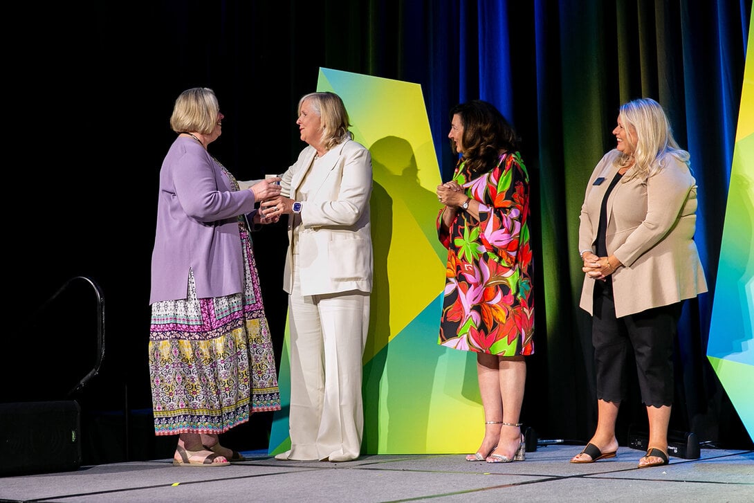 Sandi Scott with her Parthenon Award and members of ACUHO-I.