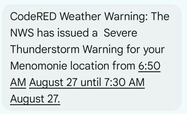 Code Red Warning