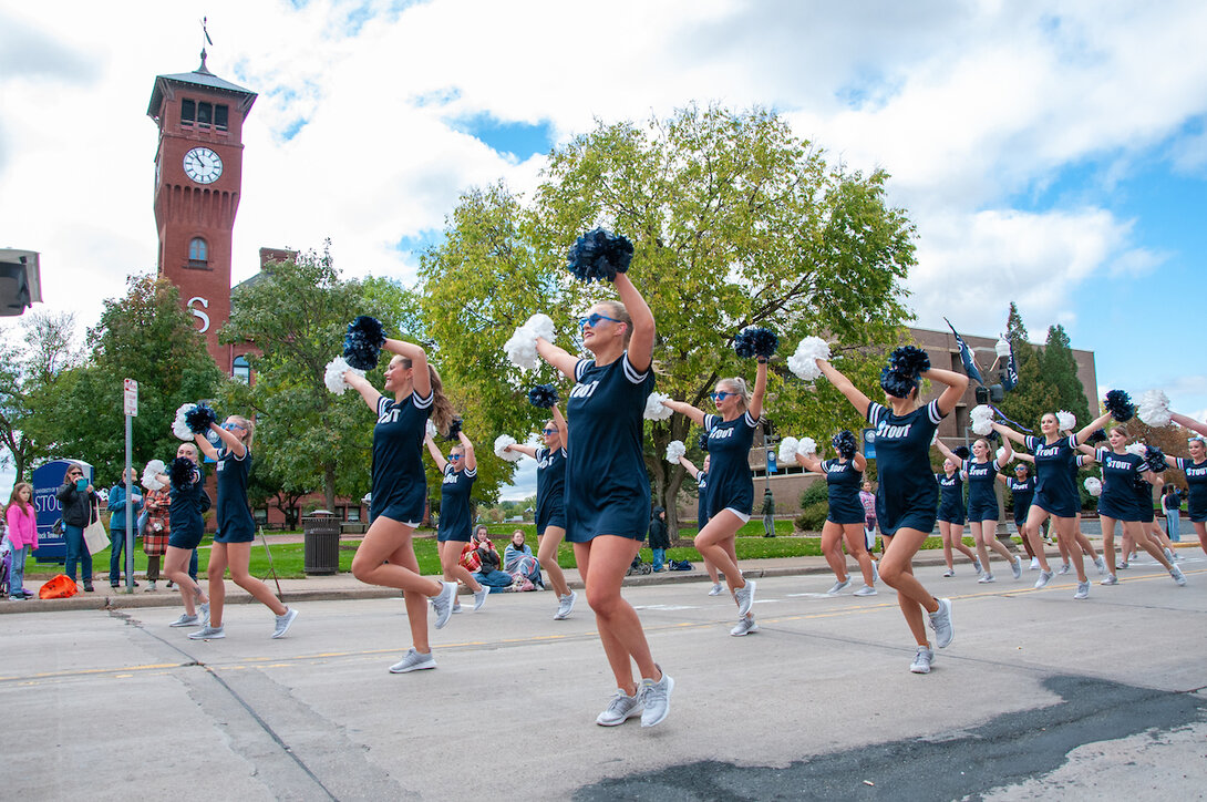 The homecoming parade will begin at 11 a.m. at 10th Avenue E. and S. Broadway Street. The route goes through downtown, and then south on Third Street E. through campus toward the Sports and Fitness Center, ending at 13th Avenue.