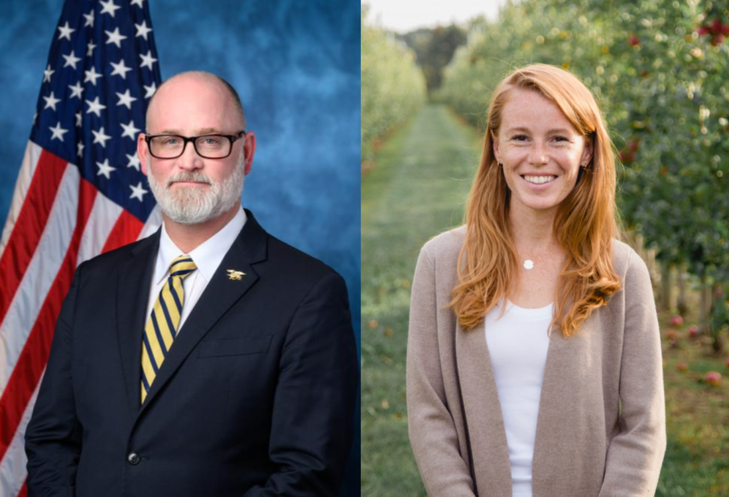 From left, U.S. Rep. Derrick Van Orden (R-Prairie du Chien) is facing a strong challenge from Democrat Rebecca Cooke.