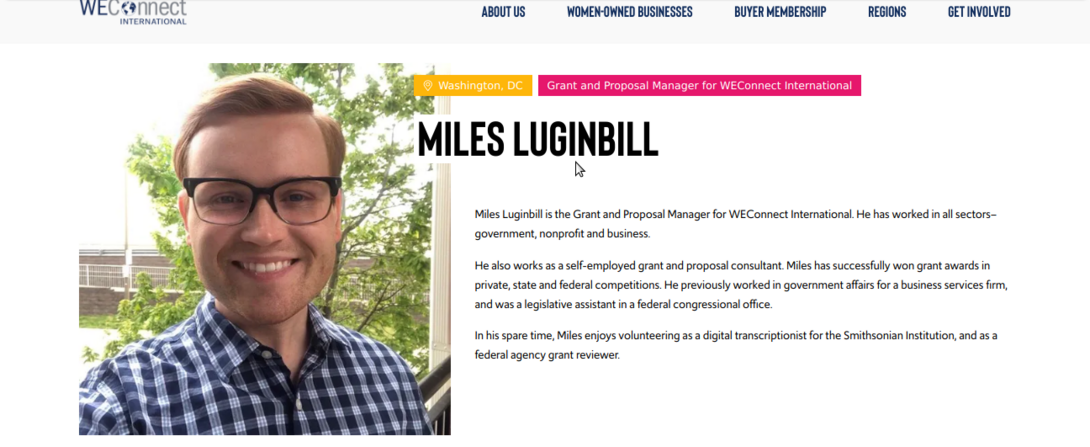 Luginbill Resume at WeConnect