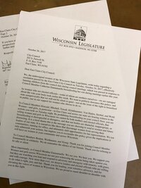 Wisconsin Leg letter to EC City Council