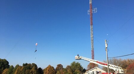 jumper caught in wires