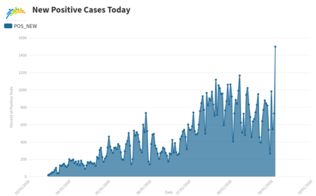 New Positive Cases Graph