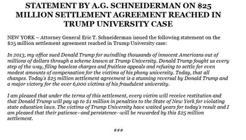 Trump Settlement Statement