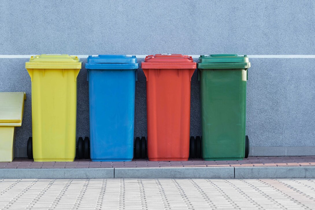 recycling bins